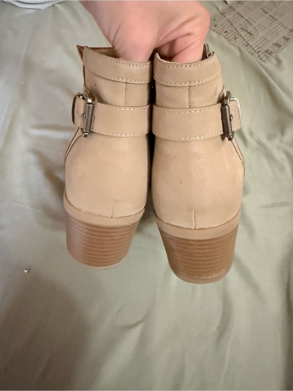 Torrid Women's Beige Perforated Ankle Boot with Buckle - Picture 6 of 6